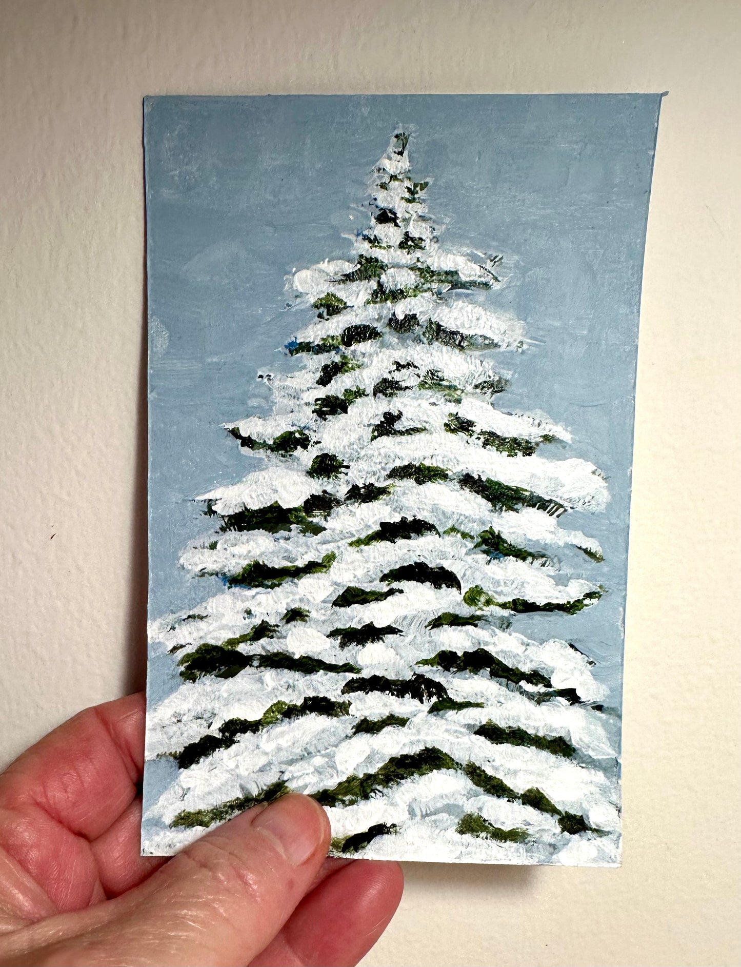 "Snow Time" Art On Paper 4x6