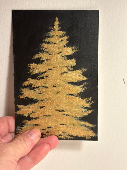 "Shimmer Tree" Art On Paper 4x6